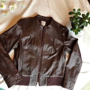 Halogen leather jacket